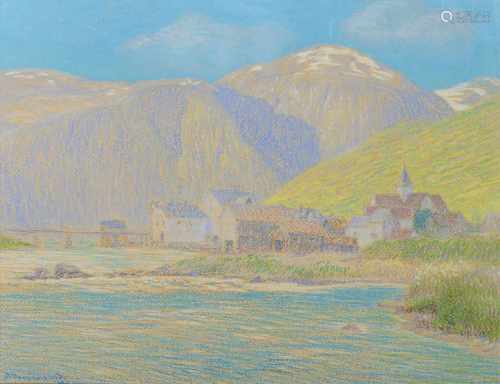 Jacob Dooijewaard (1876-1969) 'Noorwegen', gesigneerd en gedateerd 1929 l.o., pastel. Afm. 35 x 45