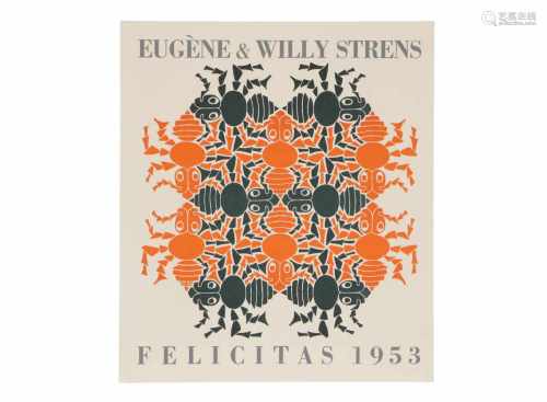 Maurits Cornelis Escher (1898-1972) 'Aarde, nieuwjaarswens 1953', Breda, oktober 1952, niet