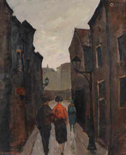 Marie Henri Mackenzie (1878-1961) 'Rue St. Rustique, Parijs', gesigneerd l.o., doek. Afm. 60,5 x