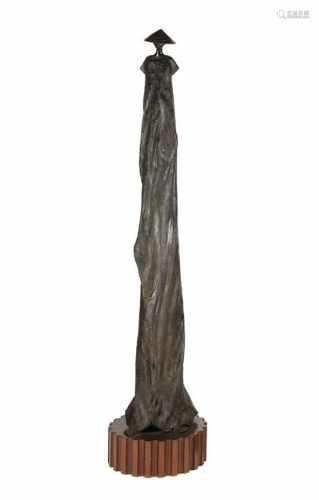 Marie Wermuth (1958-) Bronzen sculptuur 'Witness 2', gemonogrammeerd M.W. Nummer 2/8, gedateerd