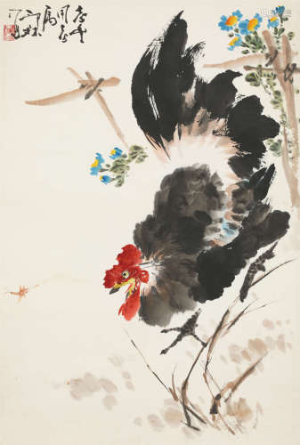 萧朗（1917-2010） 大吉图 纸本设色 镜心