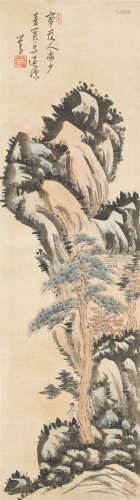 溥儒（1896-1963） 深山隐居 纸本设色 镜心