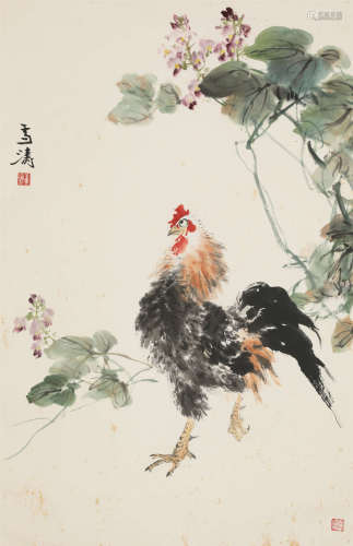 王雪涛（1903-1982） 大吉图 纸本设色 立轴