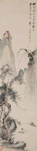 张大千（1899-1983） 静水铭音 纸本设色 立轴