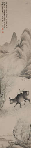 1893年作 吴榖祥（1848-1903） 归牧图 纸本设色 立轴