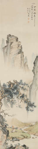 1937年作 邵芳（1918-2009） 山高水长 绢本设色 立轴