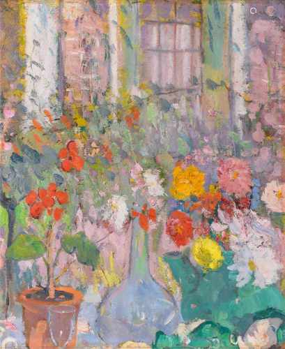 Adrien-Jean Le Mayeur de Merprès (1880-1958) (attributed to), 'Garden view', unsigned, canvas. 56