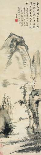 李日华（1565～1635） 初秋山影图 立轴 水墨纸本