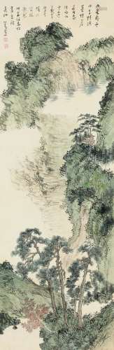 溥儒（1896～1963） 蓬岛仙境 立轴 设色纸本