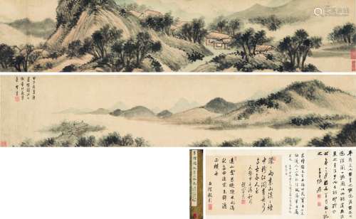 李流芳（1575～1629 ） 仿北苑山水卷 手卷 设色纸本
