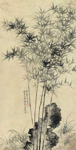 马湘兰（1548～1604） 新篁初脱图 立轴 水墨纸本