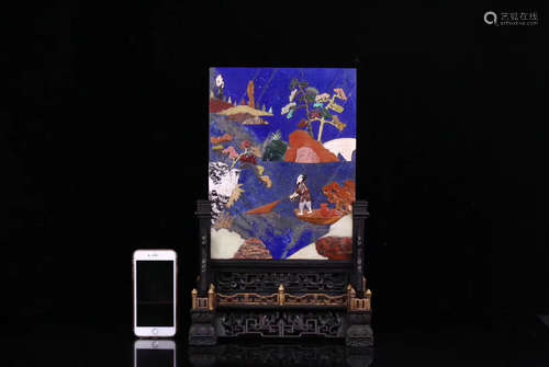 A LAPIS LAZULI TABLE SCREEN