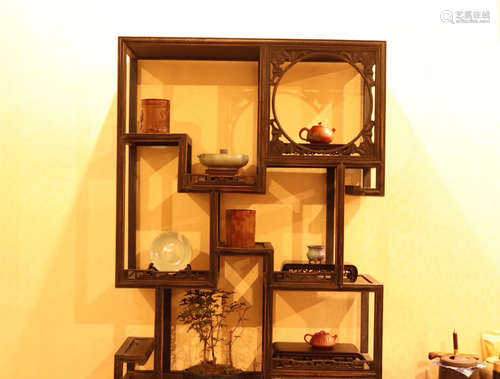 A PAIR OF SHELVES