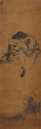 闵贞（1730-1788） 归渔图 纸本水墨 立轴