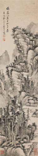 张石园（1898-1959） 山水 纸本水墨 镜心