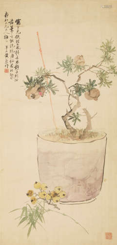 黄益如（1850-1928） 清贡 绢本设色 立轴