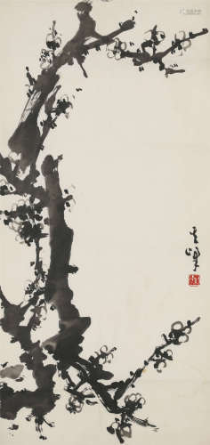 孙其峰（b.1920） 白梅 纸本水墨 镜心