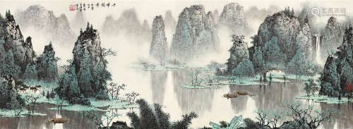 白雪石（1915～2011） 千峰竞秀 镜心 设色纸本