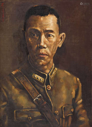 蒋兆和（1904～1986） 蔡廷楷将军像油画 镜心 油画