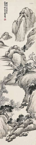 萧俊贤（1865～1949） 1926年作 溪山秋色 立轴 水墨纸本