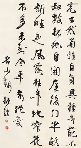 钱振煌（1875～1944） 行书七言古韵词 立轴 水墨纸本