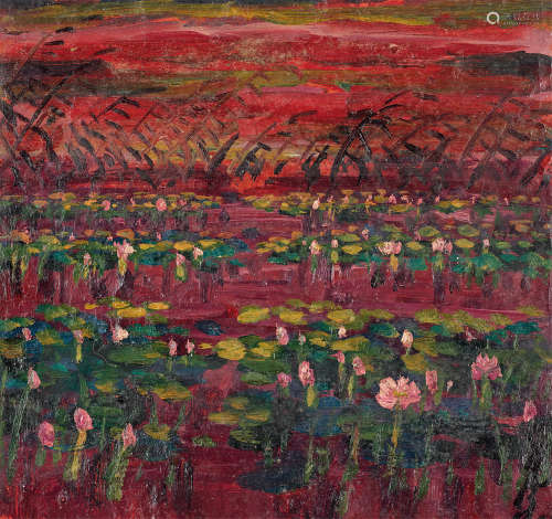 林风眠（1900～1991） 荷花 镜心 油画