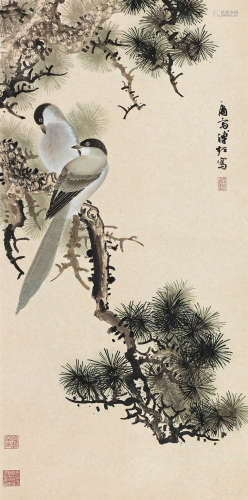 溥佐（1918～2001） 松寿图 立轴 设色纸本