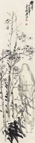吴昌硕（1844～1927） 1917年作 双清图 立轴 水墨纸本