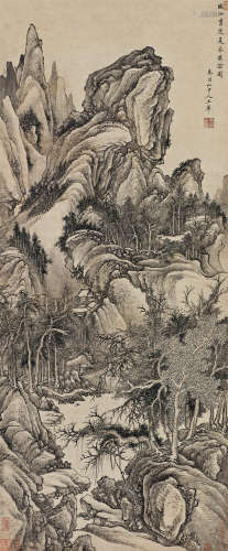 王翚（1632～1717） 夏木垂荫图 立轴 水墨纸本