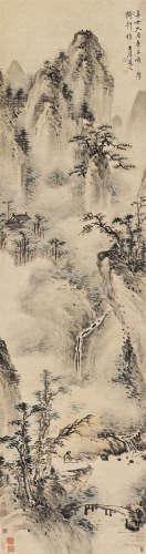 程正揆（1604～1676） 1661年作 高山仰止图 立轴 设色纸本