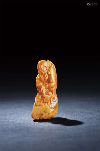 林飞  寿山田黄石人物摆件 LIN FEI SHOUSHAN TIANHUANG STONE SEAL