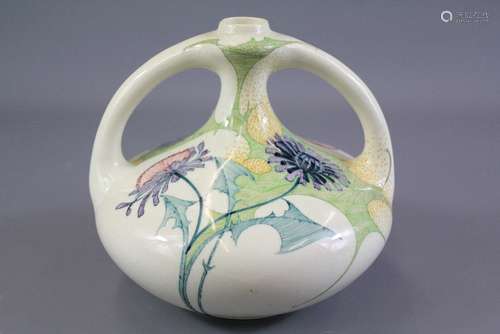 A Circa 1925 Twin-handled Gouda Zuid-Holland Vase