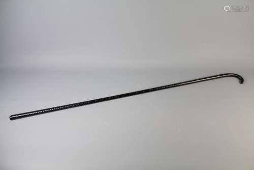 A Late 19th Century End-of-Day Glass Walking Cane