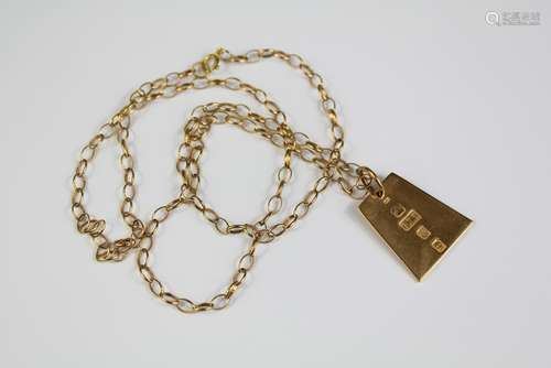 A 9ct Gold Pendant and Chain