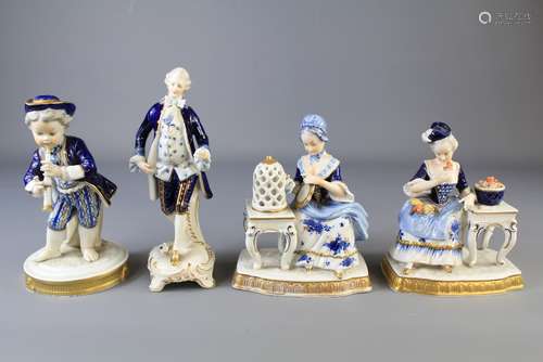 A Set of Three Unterweissbach Porcelain Figures