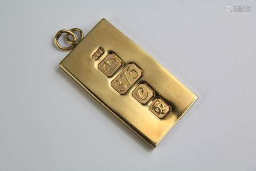 A 9ct Gold Ingot