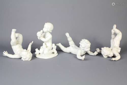 A Set of Three Unterweissbach White Porcelain Figures