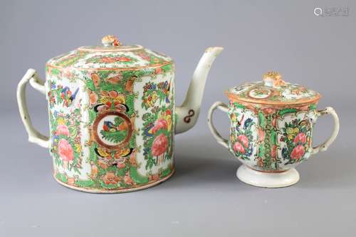 A 19th Century Cantonese Famille Vert Teapot