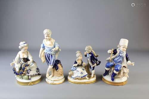 A Set of Four Unterweissbach Porcelain Figures