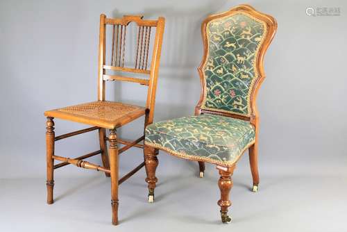 A Rosewood Oval Back Bedroom Chair