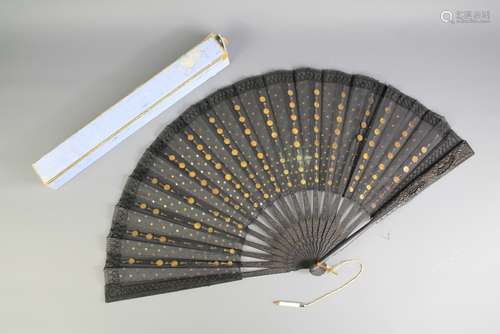 A Late 19th Century Mourning Fan