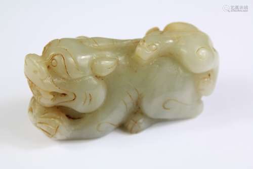 A Chinese Jade Foo Dog