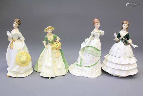 A Collection of Royal Worcester Porcelain Lady Figurines