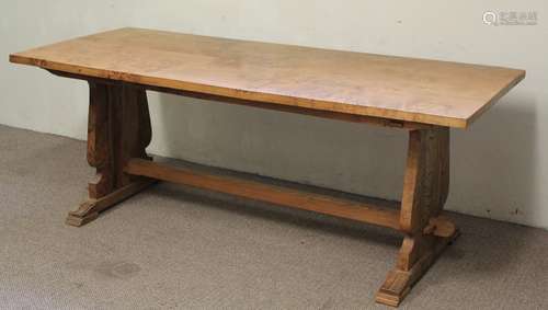 A Burr Elm Refectory Table