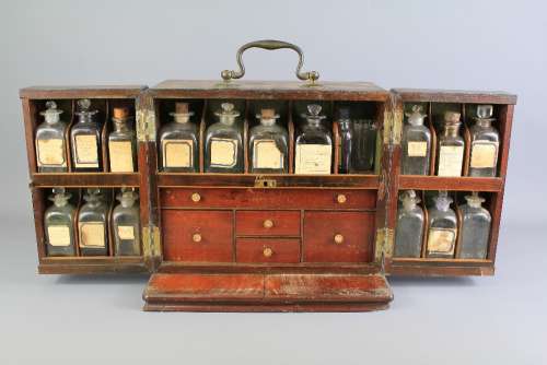 A Victorian Mahogany Travelling Apothecary Chest