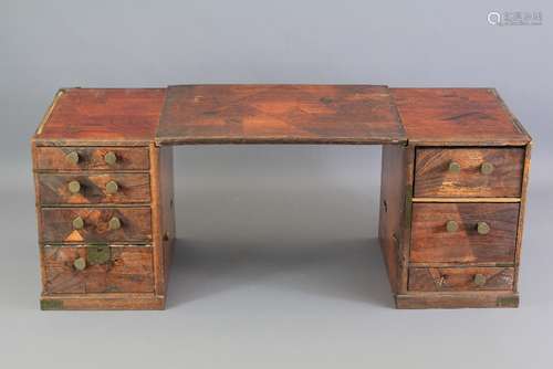 A Japanese Miniature Marquetry Chest