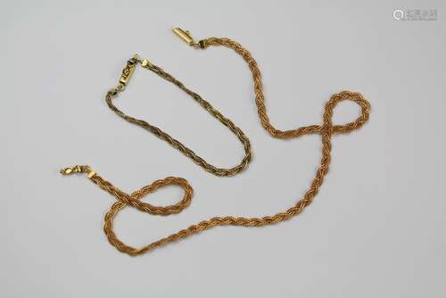 An 18ct Yellow Gold Braided Necklace