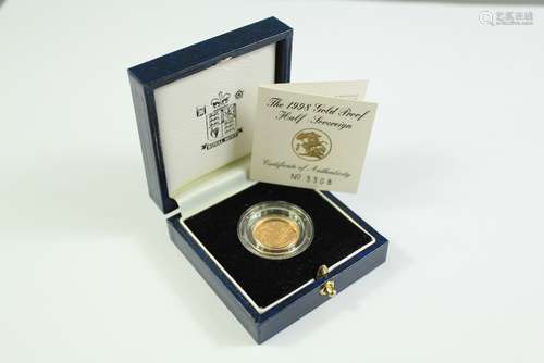 A 1998 Gold Proof Half Sovereign