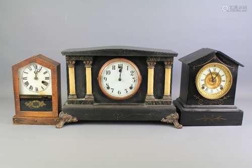 A Glass-Fronted Mantel Clock