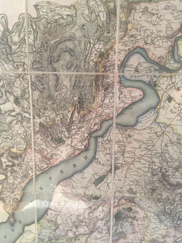 C & J Greenwood Large Scale Survey County Map of Gloucestershire